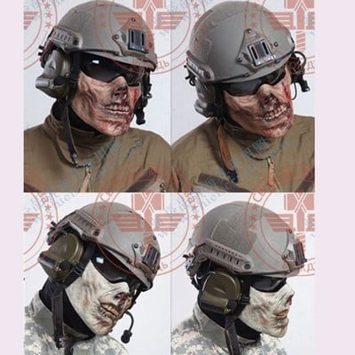 CS Cosplay Horror Skull Zombie Airsoft maszk műanyag félarcú Paintball vadászmaszk Hallowmas Horrible maszkok
