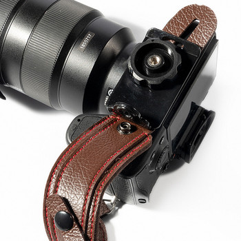 Ζώνη κάμερας χωρίς καθρέφτη κατά της πτώσης Λουράκι χειρός κάμερας Microfiber Δερμάτινο λουράκι λαβής κάμερας χωρίς καθρέφτη για Sony A7R3 για Nikon D800
