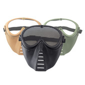 Military Airsoft Paintball Masks Tactical Steel Mesh/Fens Full Face Mask for Army Outdoor Hunting Paintball