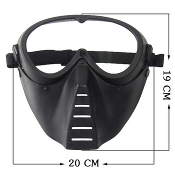 Военни еърсофт маски за пейнтбол Тактическа стоманена мрежа/леща Цяла лицева маска за армейски аксесоари за лов на пейнтбол на открито