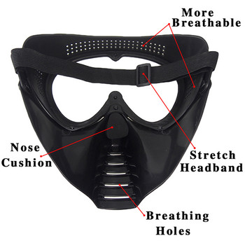 Military Airsoft Paintball Masks Tactical Steel Mesh/Fens Full Face Mask for Army Outdoor Hunting Paintball