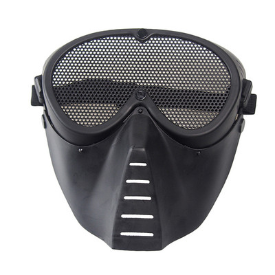 Military Airsoft Paintball Masks Tactical Steel Mesh/Fens Full Face Mask for Army Outdoor Hunting Paintball
