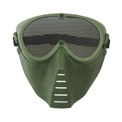 Military Airsoft Paintball Masks Tactical Steel Mesh/Fens Full Face Mask for Army Outdoor Hunting Paintball
