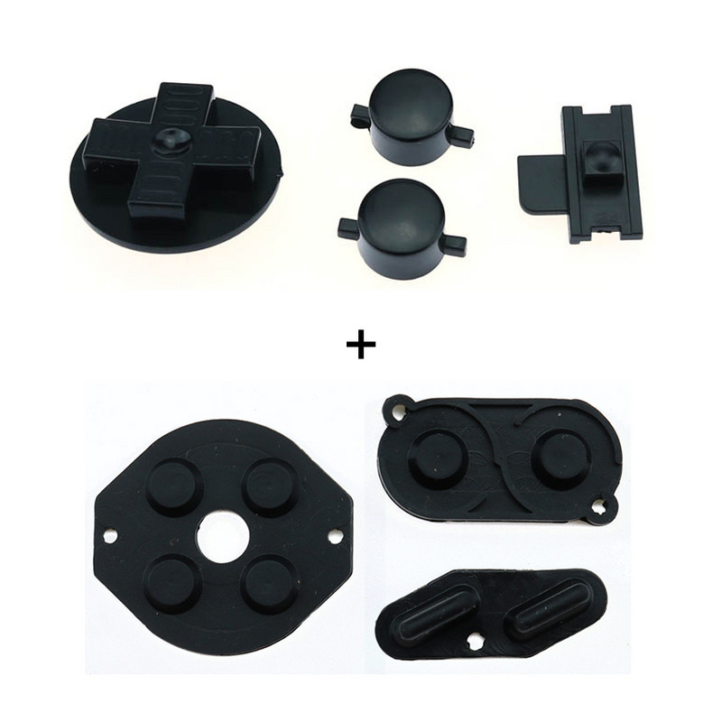 „YuXi“ guminis laidus mygtukas ABD pagalvėlė Silikoninis „Start Select“ klaviatūra ir „pasidaryk pats“ mygtukų rinkinys, skirtas „Gameboy Classic GB“ remonto dalims