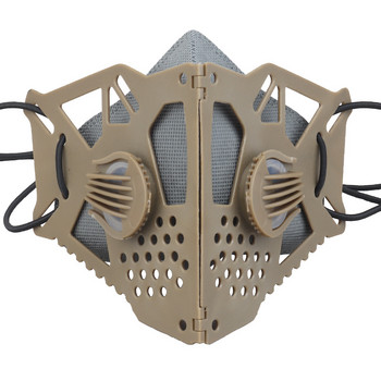 Μάσκα προσώπου Tactical Cyberpunk Αντικαθιστώμενο φίλτρο μισής μάσκας Ρυθμιζόμενο λουρί Halloween Cosplay Μάσκα πεταλούδας Airsoft Paintball