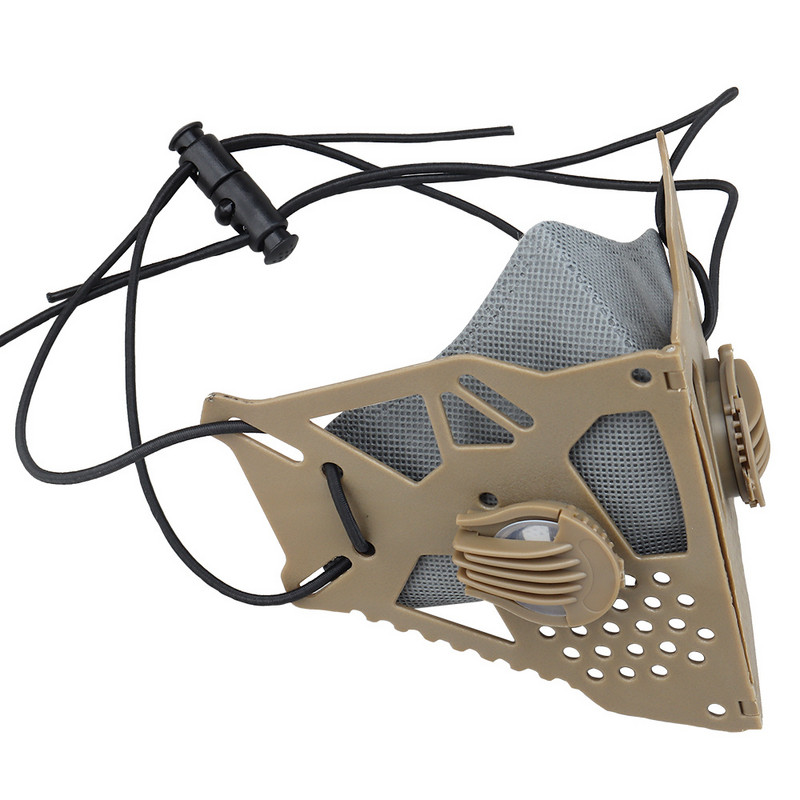 Tactical Cyberpunk Arcmaszk Cserélhető félmaszk szűrő állítható pánt Halloween Cosplay pillangó maszk Airsoft paintball