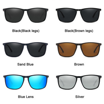 Поляризирани ретро слънчеви очила Мъжки маркови дизайнерски класически квадратни слънчеви очила Мъжки модни нюанси Огледало Gafas De Sol Hombre