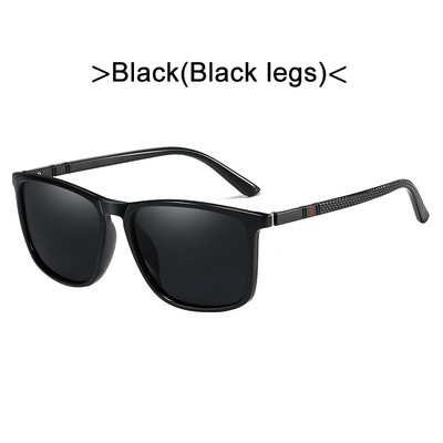 Polariseeritud vintage päikeseprillid Meeste bränd Disainer Klassikalised kandilised päikeseprillid Meeste Moevarjud Peegel Gafas De Sol Hombre