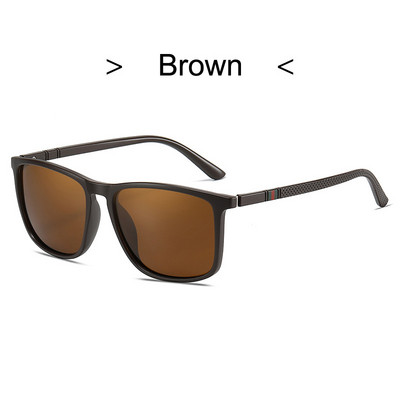 Polariseeritud vintage päikeseprillid Meeste bränd Disainer Klassikalised kandilised päikeseprillid Meeste Moevarjud Peegel Gafas De Sol Hombre