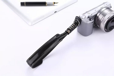 Curea de mână din piele pentru camera foto pentru Canon Nikon Olympus Sony ILDC Camera Negru Maro