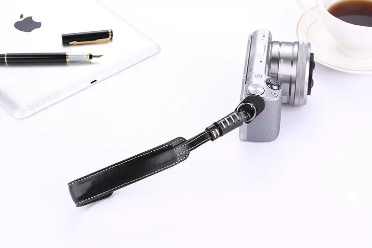 Curea de mână din piele pentru camera foto pentru Canon Nikon Olympus Sony ILDC Camera Negru Maro