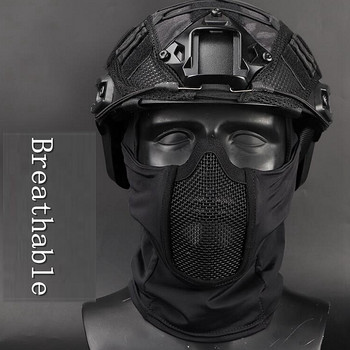 Тактическа маска за цялото лице Ловна шапка Дишаща мрежеста маска Страйкбол Пейнтбол Защитна маска CS Маски в стил нинджа