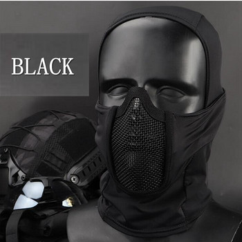 Тактическа маска за цялото лице Ловна шапка Дишаща мрежеста маска Страйкбол Пейнтбол Защитна маска CS Маски в стил нинджа