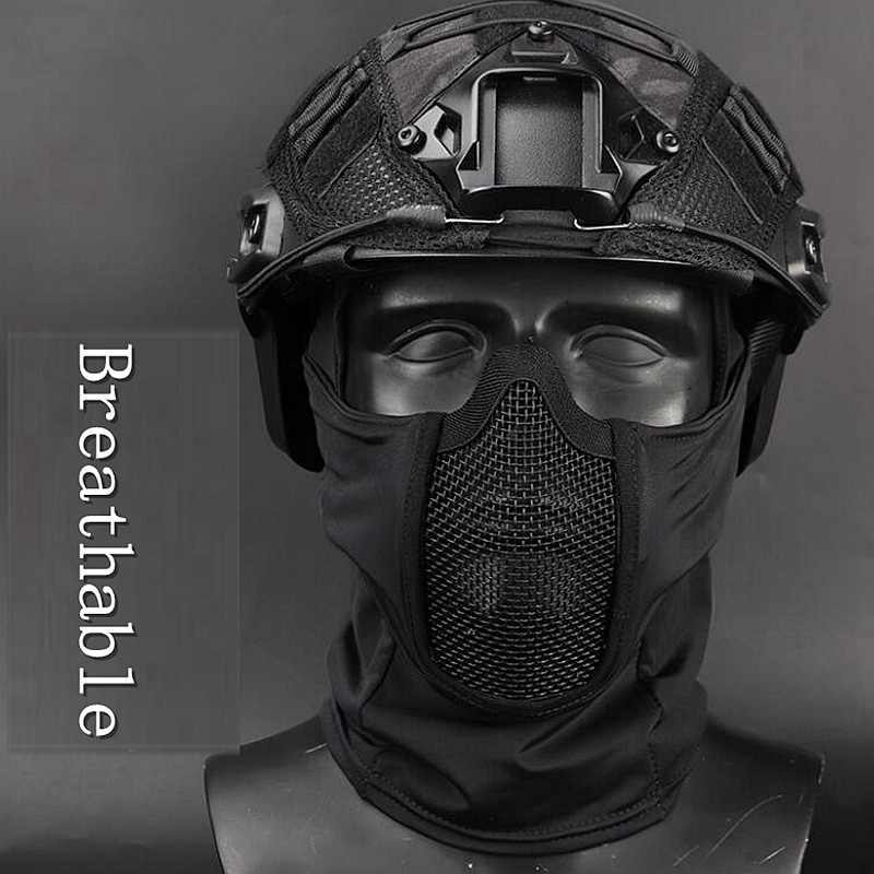 Μάσκα Tactical Full Face Hunting Headgear Breathable Mesh Mask Airsoft Paintball Protective Mask CS Style Ninja Masks
