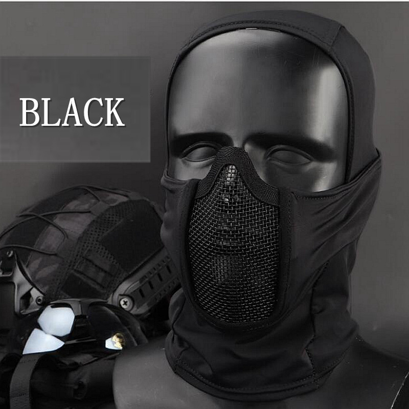 Μάσκα Tactical Full Face Hunting Headgear Breathable Mesh Mask Airsoft Paintball Protective Mask CS Style Ninja Masks