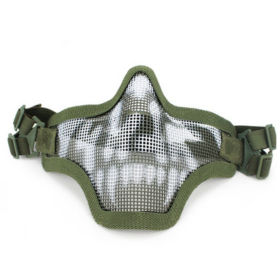V1 Strike fémhálós koponya alsó taktikai félálarc Katonai hadsereg vadászkiegészítői Wagame Airsoft paintball maszkok