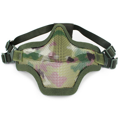 V1 Strike fémhálós koponya alsó taktikai félálarc Katonai hadsereg vadászkiegészítői Wagame Airsoft paintball maszkok
