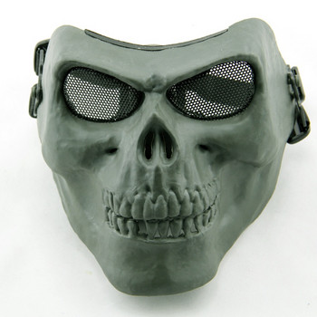 M02 Skull Skeleton Airsoft Paintball Mask Full Face Halloween Mask Black Hunting Military Army Wargame Тактически маски