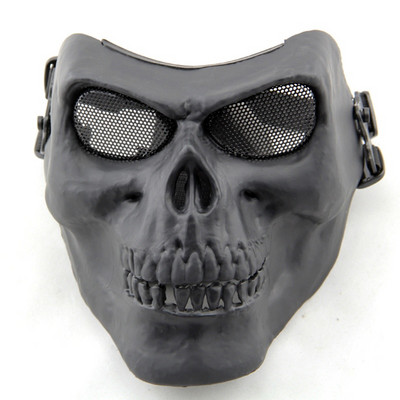M02 Skull Skeleton Airsoft Paintball Mask Full Face Halloween Mask Black Hunting Military Army Wargame Tactical Masks