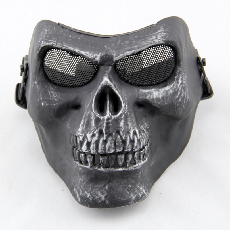 M02 Skull Skeleton Airsoft Paintball Mask Full Face Halloween Mask Black Hunting Military Army Wargame Tactical Masks
