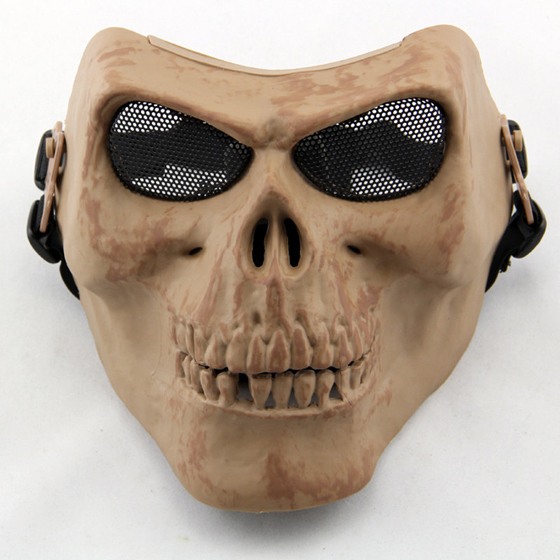M02 Skull Skeleton Airsoft Paintball Mask Full Face Halloween Mask Black Hunting Military Army Wargame Tactical Masks