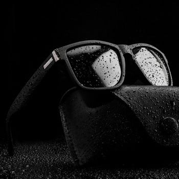 Модни поляризирани слънчеви очила Мъже Жени Driving Square Vintage Luxury Brand Design UV400 Mirror Sun Glasses With Metal Panti