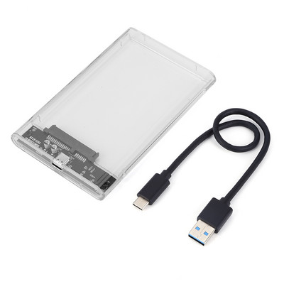 USB3.1 kućište za tvrdi disk 2,5 inča HDD kućište s USB3.0 do Type-C kabelom prijenosno kućište za tvrdi disk za SATA 1/2/3 HDD ili SSD