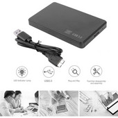 USB 3.0 SATA корпус Външен твърд диск Калъф 2.5" 2.5 инча Caddy HDD SSD Външно съхранение Черен на едро