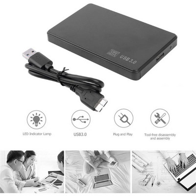 Carcasă pentru hard disk extern USB 3.0 SATA 2,5" 2,5 inchi Caddy HDD SSD Stocare externă Negru en-gros