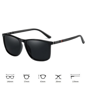 Луксозни квадратни ретро поляризирани слънчеви очила за мъже, дами, мода, пътуване, шофиране, слънчеви очила против отблясъци, мъжки TR90 очила, UV400