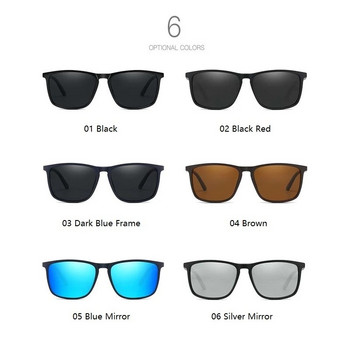 Πολυτελή τετράγωνα Vintage Polarized γυαλιά ηλίου για άνδρες Γυναικεία μόδα Ταξίδι οδήγηση Αντιθαμβωτικά γυαλιά ηλίου Ανδρικά γυαλιά TR90 UV400
