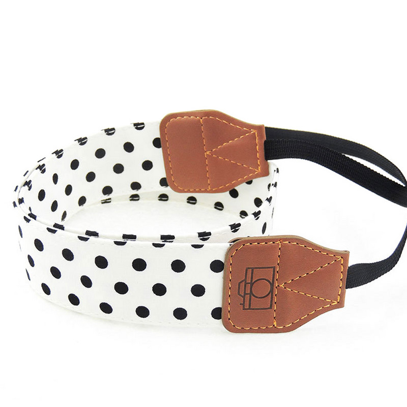 DSLR priedai Lengvas, patvarus lauko medvilnės mišinio kaklo nešiojamas reguliuojamas taškinis fotoaparato dirželis