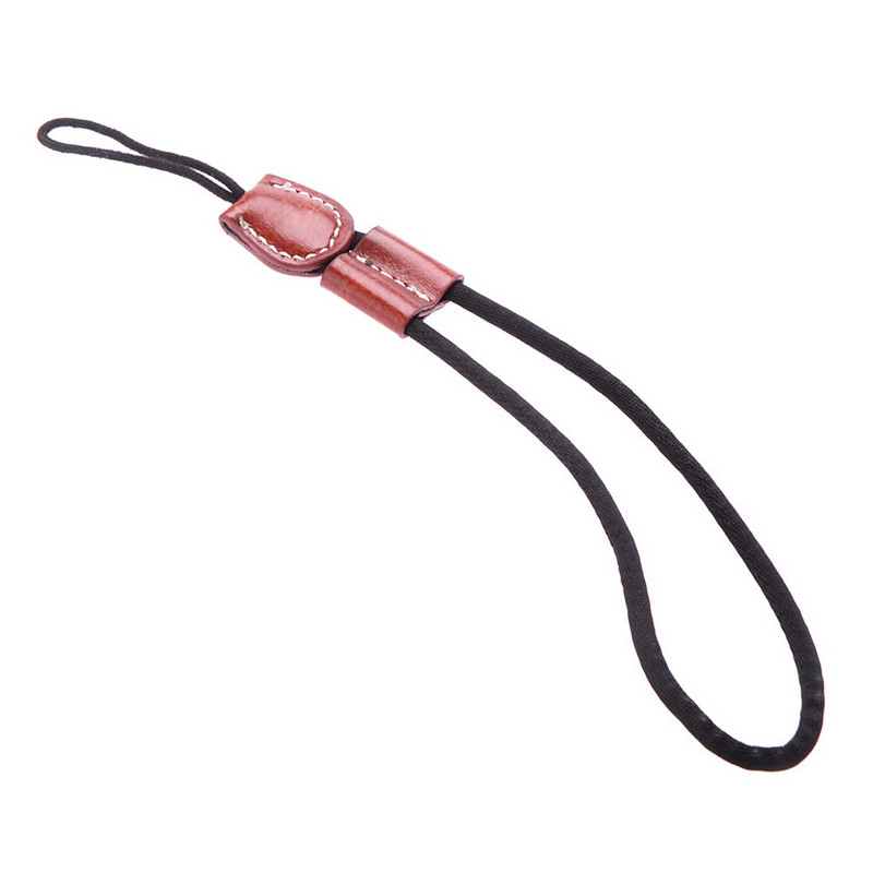 Universalus fotoaparato riešo dirželis, oda skirtas Nikon, skirtas Olympus, skirtas Panasonic Black Brown