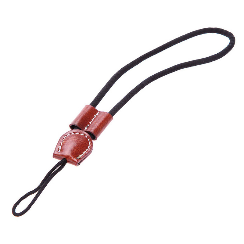 Universalus fotoaparato riešo dirželis, oda skirtas Nikon, skirtas Olympus, skirtas Panasonic Black Brown