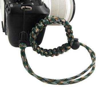 Универсална външна ръчно изработена гривна от въже против падане Мека плетена преносима каишка за китка Аксесоари за фотоапарат Найлонови регулируеми