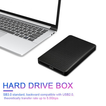 Кутия за мобилен твърд диск Поддържа 6TB USB 3.0 кутия за твърд диск Високоскоростен SSD HDD Кутия за твърд диск за 2,5 инча SATA 1 2 3 Smart Sleep