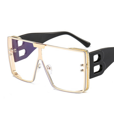 D&T uued suure raamiga B-tähega päikeseprillid naistele 2021. aasta luksusbränd Retro kandilised metallist päikeseprillid meestele, mood, gradientvarjud naistele