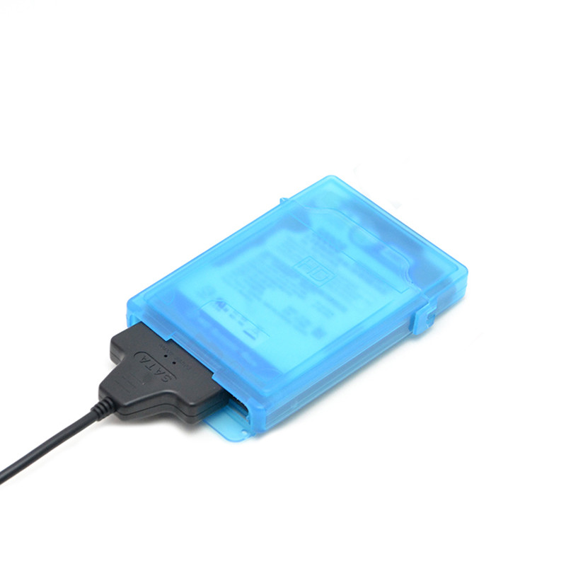 2,5 hüvelykes IDE SATA merevlemez külső ház Merevlemez védelme Lemez színe átlátszó műanyag tárolódoboz ház Hordozható