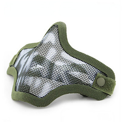 ATYUDRO Taktička maska za pucanje na pola lica Airsoft prozračna čelična mreža s niskim udjelom ugljika Zaštitna sigurnosna oprema za paintball Wargame
