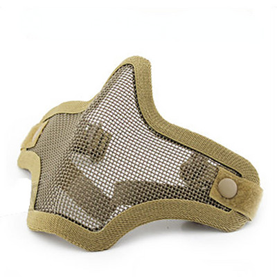 ATYUDRO Taktička maska za pucanje na pola lica Airsoft prozračna čelična mreža s niskim udjelom ugljika Zaštitna sigurnosna oprema za paintball Wargame