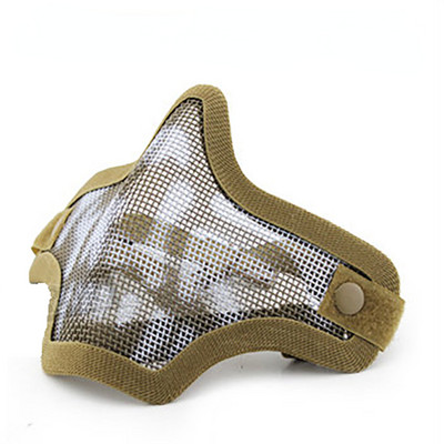ATYUDRO Taktička maska za pucanje na pola lica Airsoft prozračna čelična mreža s niskim udjelom ugljika Zaštitna sigurnosna oprema za paintball Wargame