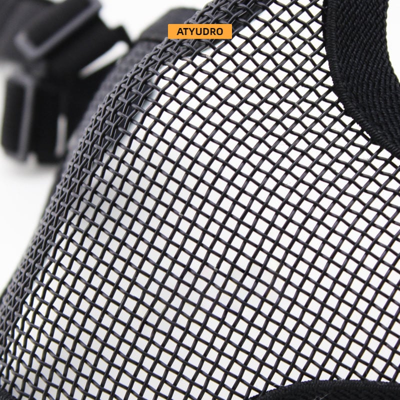 ATYUDRO Taktička maska za pucanje na pola lica Airsoft prozračna čelična mreža s niskim udjelom ugljika Zaštitna sigurnosna oprema za paintball Wargame