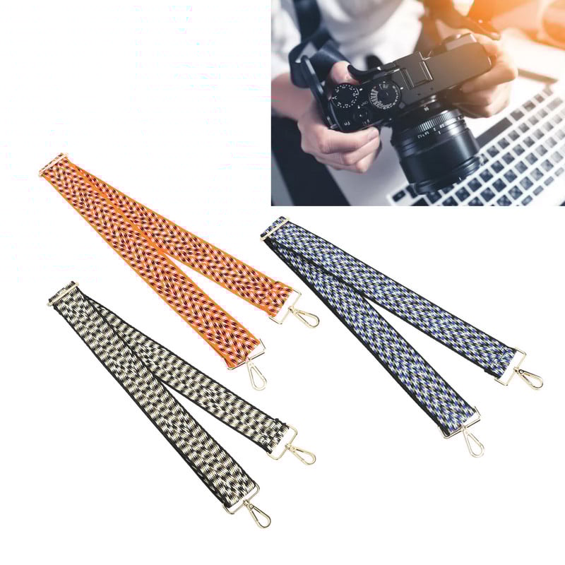 Fényképezőgép szíj szőtt, vastagított heveder poliészter fényképezőgép nyaki vállpánt kültéri fényképészeti felszerelés korrea