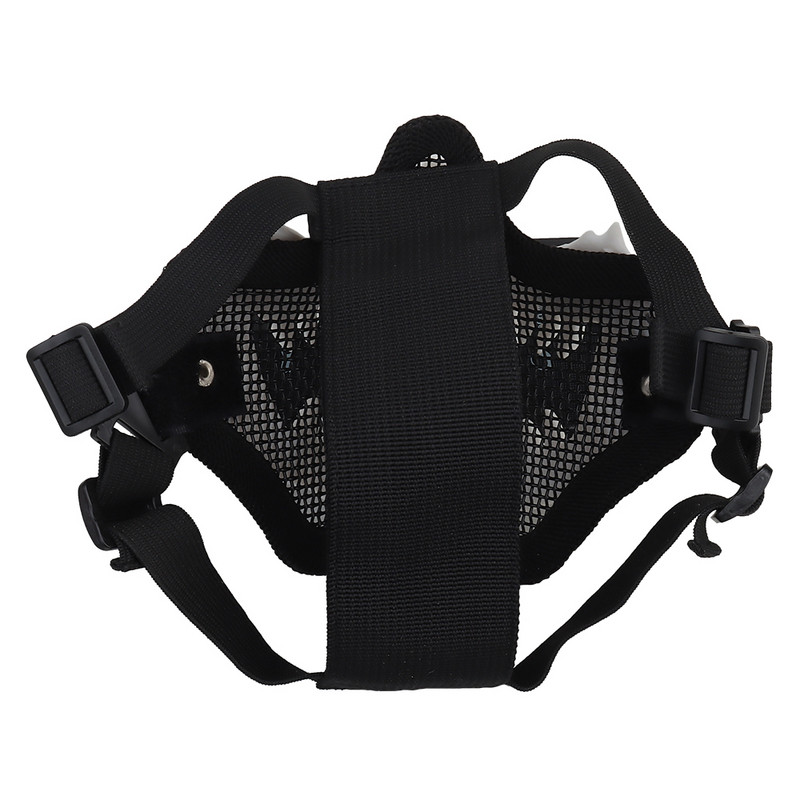 Dažasvydžio ilčių kaukė iš plieno tinklelio pusės veido kaukės dangtelis, apsaugantis veidą, skirtas Helovino šaudymui, važiavimui dviračiu, medžioklei, priedai Kaukė