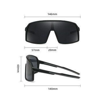 Нови мъжки поляризирани слънчеви очила Мъжки квадратни слънчеви очила със съединено тяло с големи рамки Спорт на открито и колоездене Модни очила UV400