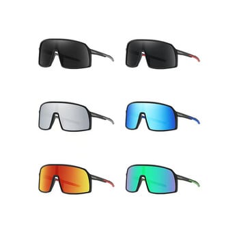 Нови мъжки поляризирани слънчеви очила Мъжки квадратни слънчеви очила със съединено тяло с големи рамки Спорт на открито и колоездене Модни очила UV400