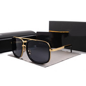 Ditaeds Fashion Vintage Cool Gradient Twin-Beams Squar Pilot Akiniai nuo saulės Vyrai Moterys Gamintojas Dizaineriai Akiniai nuo saulės Lunettes De Soleil