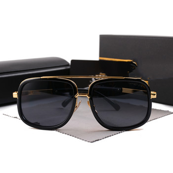 Ditaeds Fashion Vintage Cool Gradient Twin-Beams Squar Pilot Sunglasses Men Women Brand Designer Sun Glasses Lunettes De Soleil