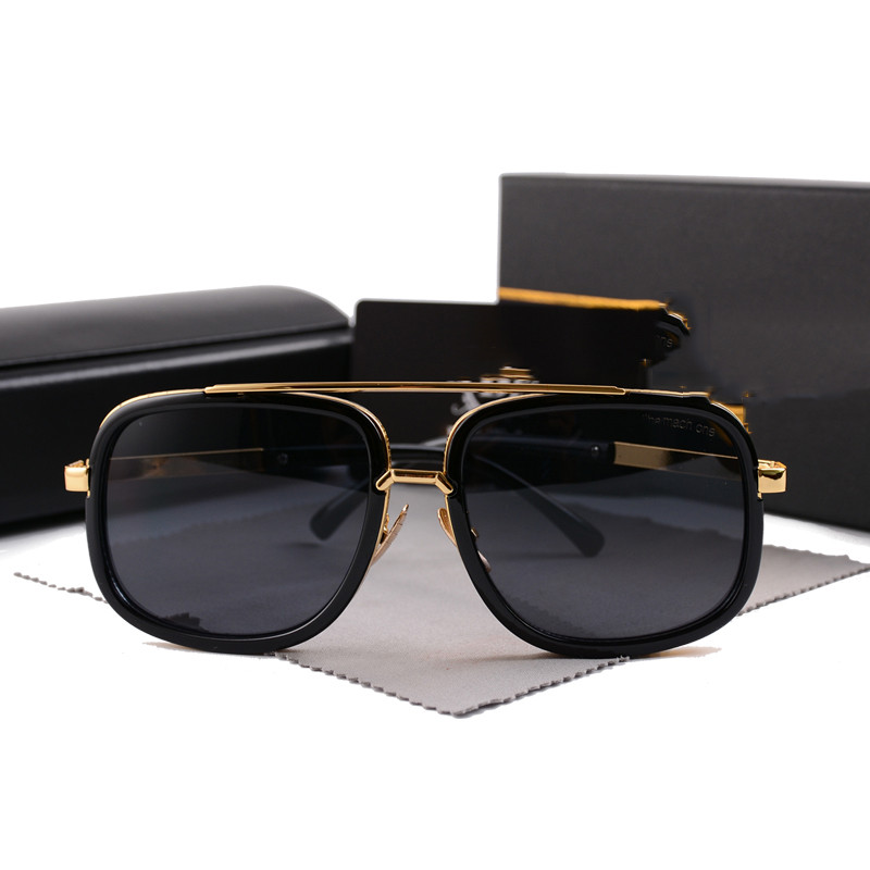 Ditaeds Fashion Vintage Cool Gradient Twin-Beams Squar Pilot Akiniai nuo saulės Vyrai Moterys Gamintojas Dizaineriai Akiniai nuo saulės Lunettes De Soleil