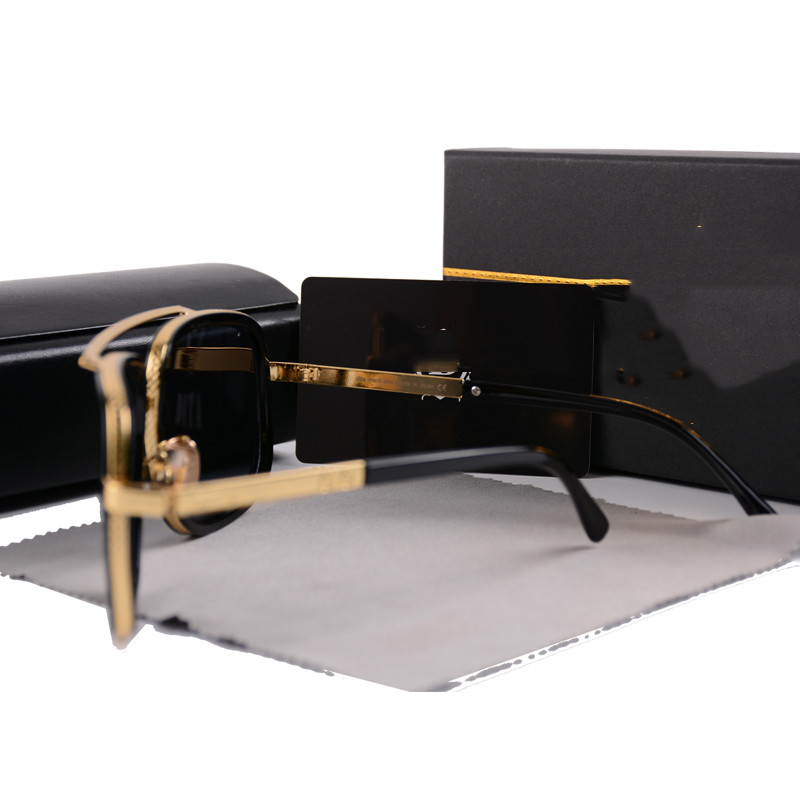 Ditaeds Fashion Vintage Cool Gradient Twin-Beams Squar Pilot Akiniai nuo saulės Vyrai Moterys Gamintojas Dizaineriai Akiniai nuo saulės Lunettes De Soleil